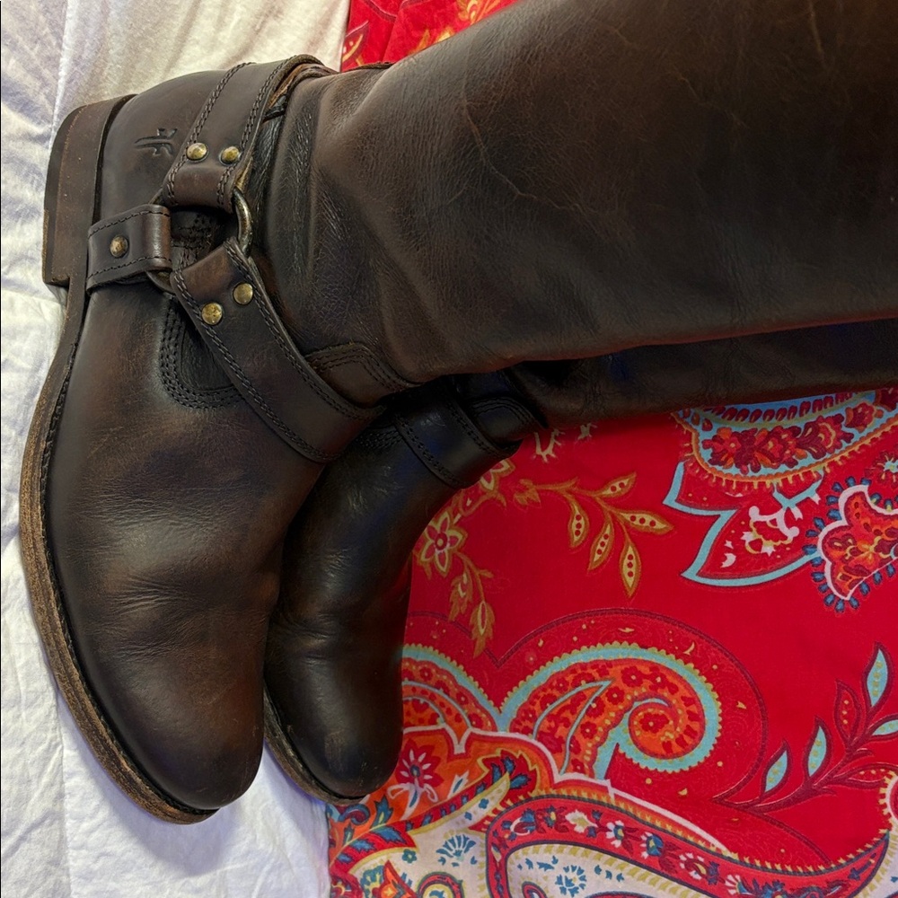 Frye Rich Congac Leather Riding Boots - Picture 5 of 16